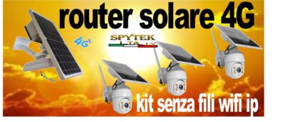 kit telecamera solare wifi ip 360° router solare
